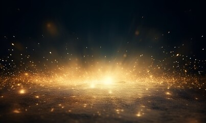Abstract golden dust light background