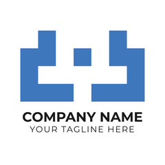 Obraz premium Modern creative monogram minimalist business logo design template