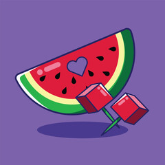 Delicious watermelon cocktail drink refreshing for hot summer weather