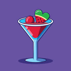 Delicious watermelon cocktail drink refreshing for hot summer weather