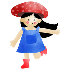 girl with mushroom