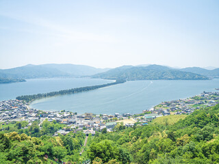 傘松公園からの天橋立の風景