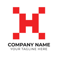 Obraz premium Modern monogram minimalist business logo design template