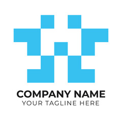 Obraz premium Modern monogram minimalist business logo design template