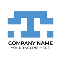 Obraz premium Corporate monogram minimalist business logo design template