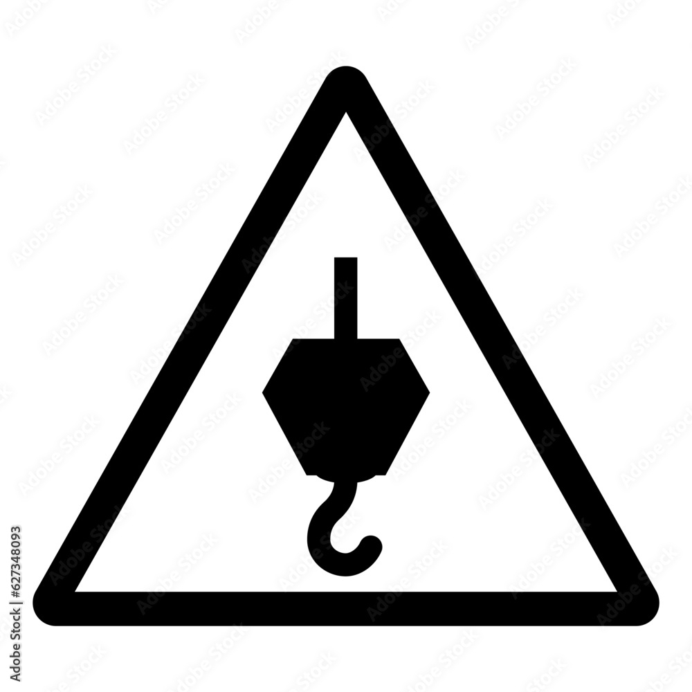 Wall mural Warning Overhead Crane Symbol Sign, Vector Illustration, Isolate On White Background Label .EPS10