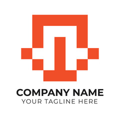 Corporate creative abstract monogram minimalist business logo design template