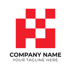 Obraz premium Corporate creative abstract monogram minimalist business logo design template