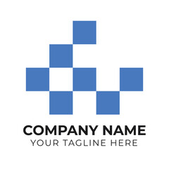 Corporate creative abstract monogram minimalist business logo design template