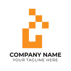 Corporate creative abstract monogram minimalist business logo design template