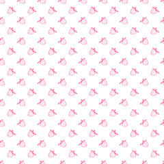 seamless pattern with cute strawberries