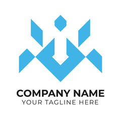 Professional corporate creative modern abstract monogram minimalist business logo design template