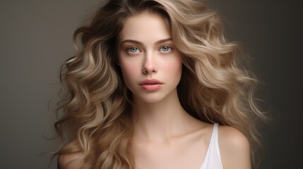 Beautiful blondie girl portrait