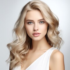 Naklejka premium Beautiful blondie girl portrait