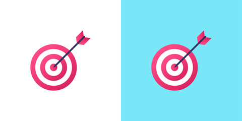 cartoon colorful target aim icon vector