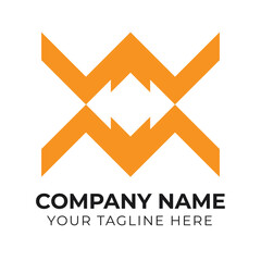 Professional corporate creative modern abstract monogram minimalist business logo design template
