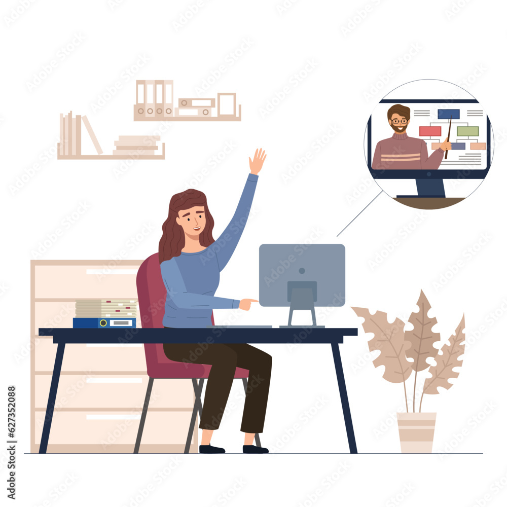 Poster business people work online with data analytic and graph report, finance investment planning concept