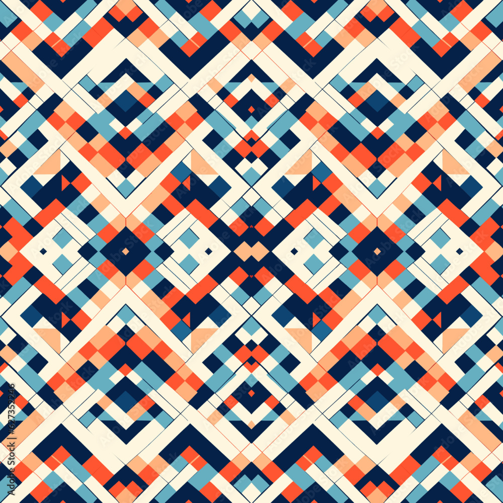 Poster seamless geometric pattern with rhombuses. vector image.