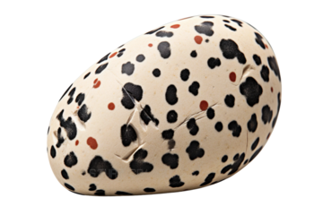 Dalmatian jasper stone. isolated object, transparent background