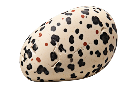 Dalmatian jasper stone. isolated object, transparent background