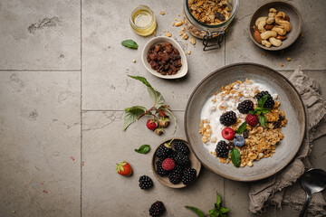 Bowl of homemade granola