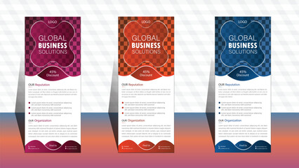 Roll up banner template. layout corporate roll up banner signage standee template. professional corporate roll up banner design. business roll up banner design. roll up banner design.