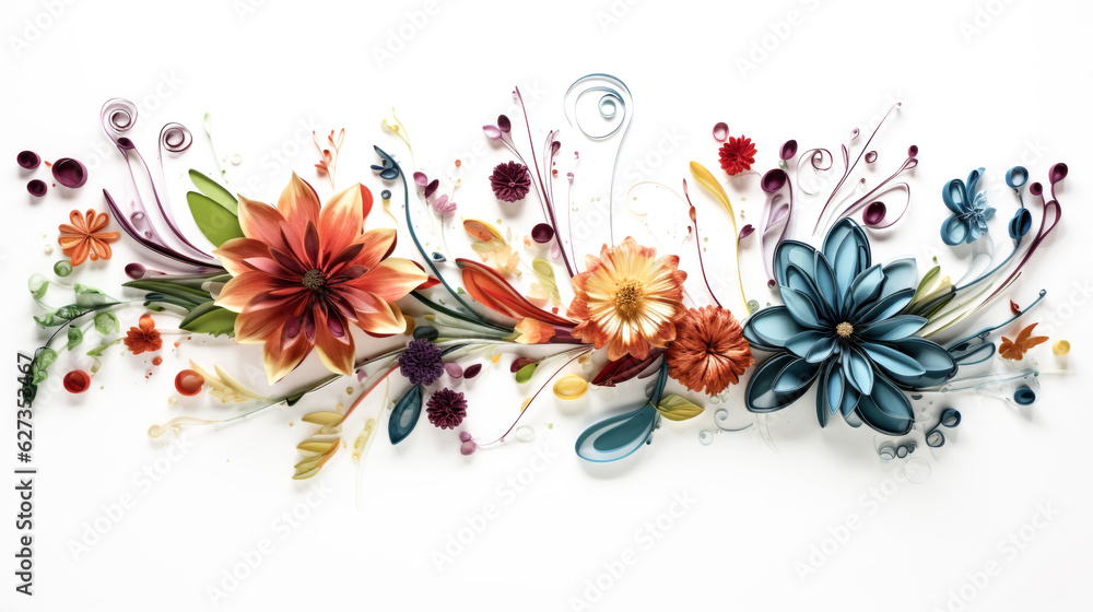 Poster he crafted unique floral patterns with generative ai.