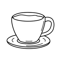 Coffee cup. Saucer and cup of coffee icon