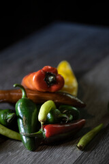 Close up of fresh jalapeno peppers.