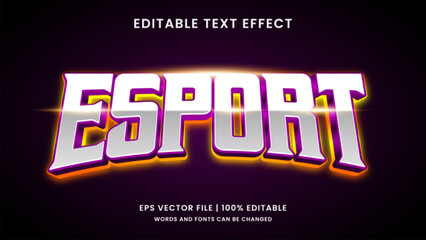 Esport gaming  3d editable text effect