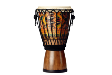 Djembe drum. isolated object, transparent background