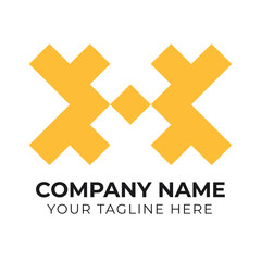 Professional modern abstract monogram minimalist business logo design template