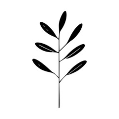 Minimalist branch with leaves icon