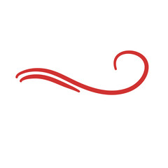 Red Swirls Swoosh Vector