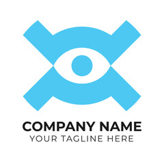 Corporate modern abstract monogram minimalist business logo design template