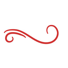 Red Swirls Swoosh Vector