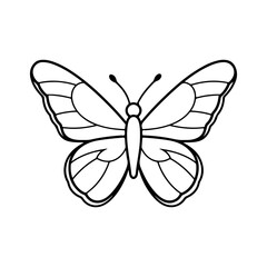 butterfly silhouette illustration, butterfly icon.