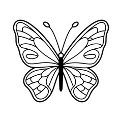 butterfly silhouette illustration, butterfly icon.