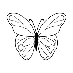 butterfly silhouette illustration, butterfly icon.