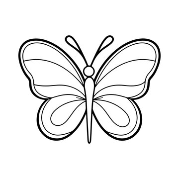 butterfly silhouette illustration, butterfly icon.