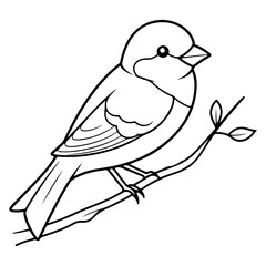 Chickadee icon, Simple illustration of Chickadee icon, bird glyph icon.