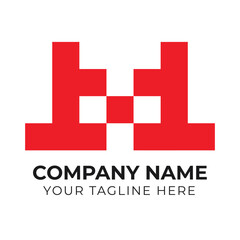 Corporate modern abstract monogram minimalist business logo design template