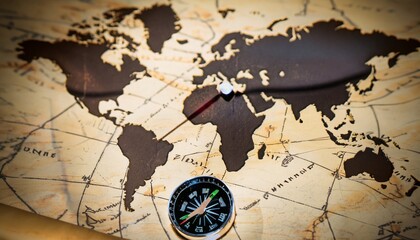 old map and compass,world map measure length 2 compass ,compass is a port of measurement