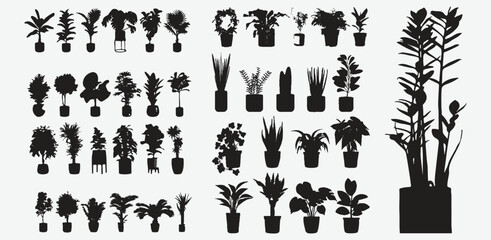 Captivating Ceramic, A Stunning Collection of Beautiful Plant Silhouettes