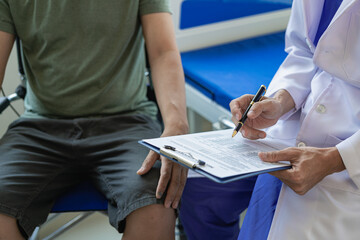 Male patients with doctors or psychiatrists who work with patients who are consulted on the...