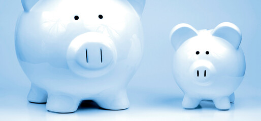 Two Piggy Banks with Emphasis on Small Bank