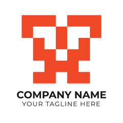 Obraz premium Modern abstract monogram minimalist business logo design template