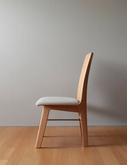 Wood chair, isolated, furniture, object