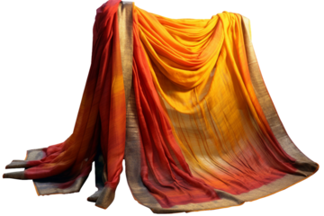 Indian saree. isolated object, transparent background