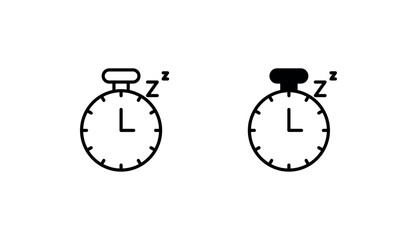 Sleep Time icon design with white background stock illustration